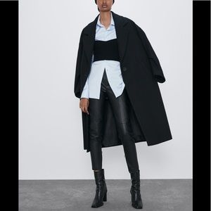 ZARA BLACK FAUX LEATHER LEGGINGS